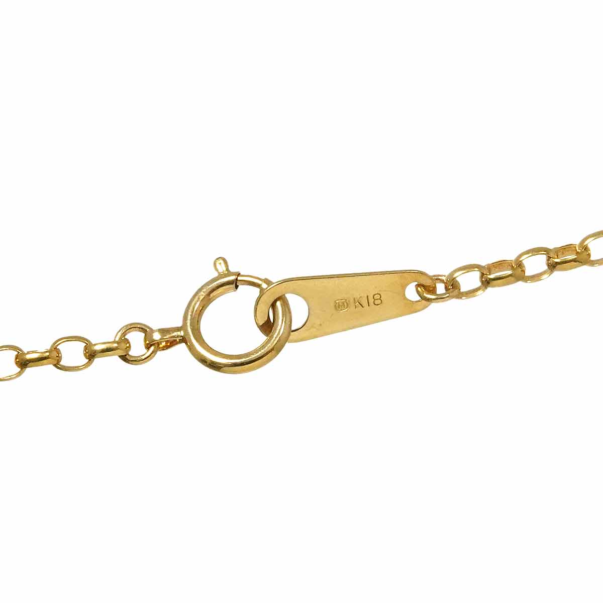 Pique Akoya Pearl Mother of Pearl MOP Necklace 18K YG 750