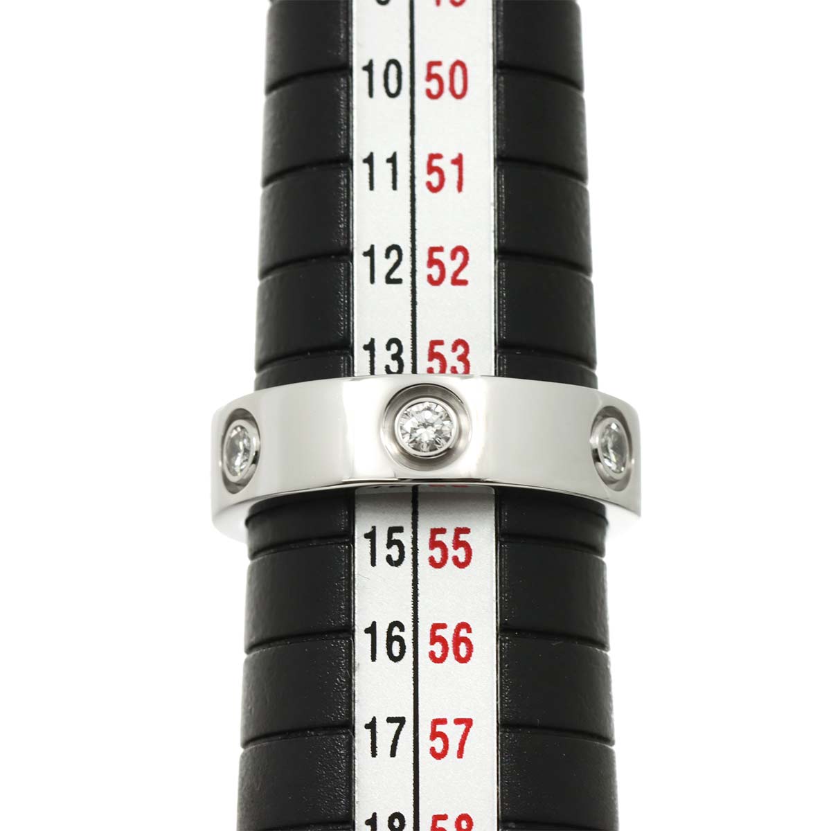 Love Ring Full Diamond 18K White Gold size54 6.5-6.75(US)