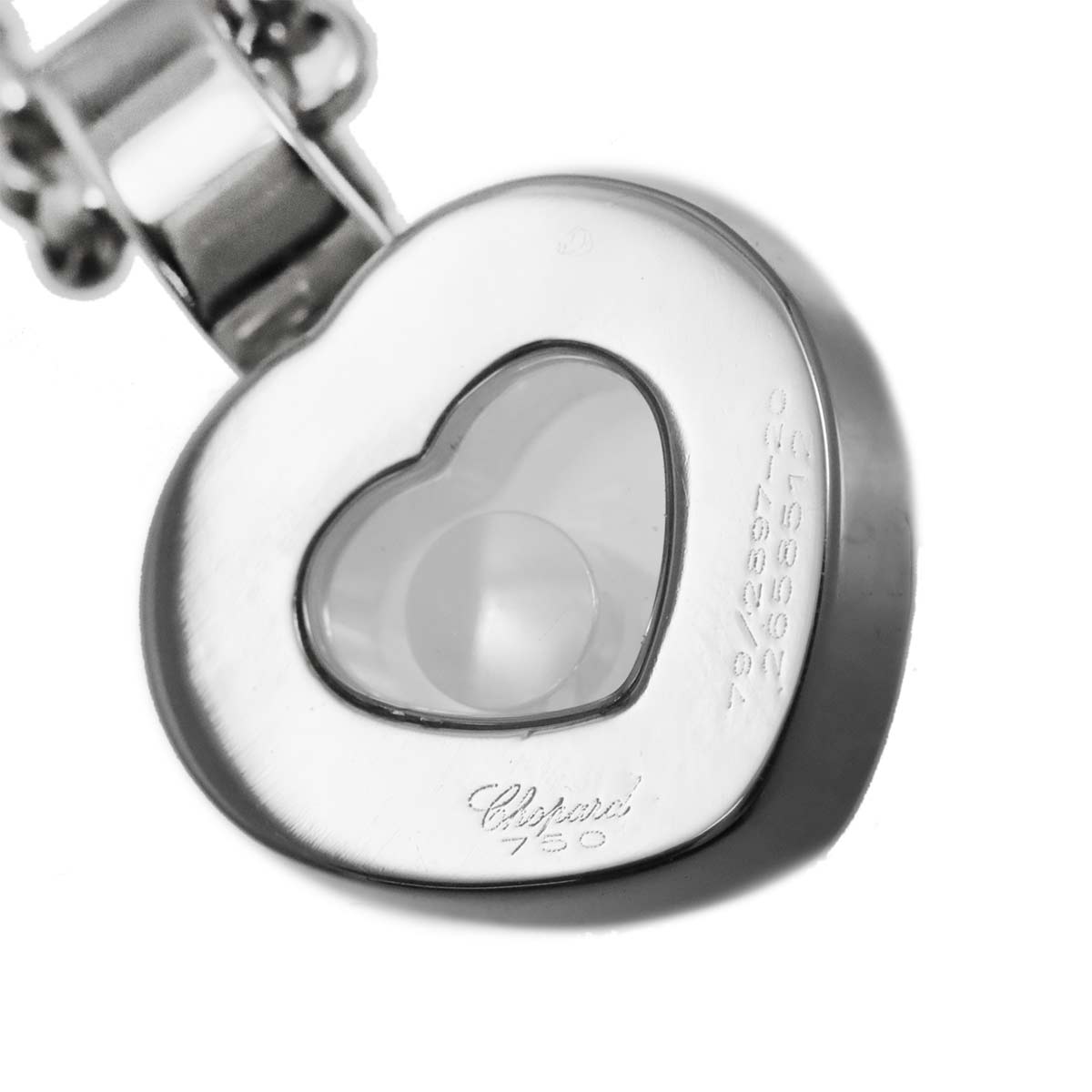 Happy Diamond Heart Necklace 18K White Gold 750