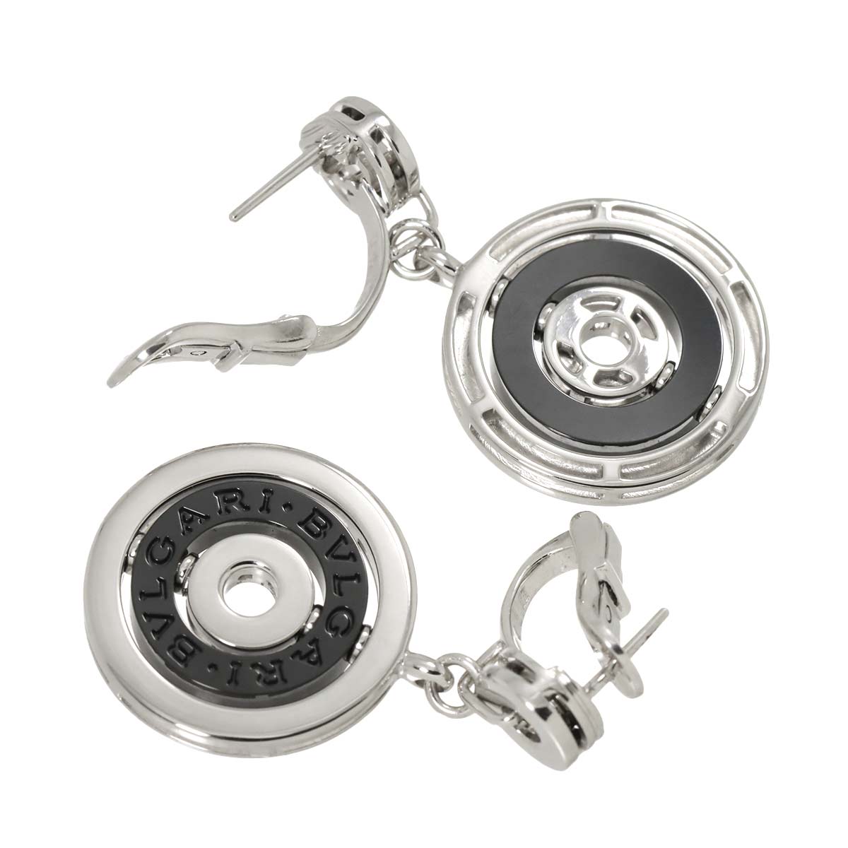 Astrale Cerchi Ceramic Earrings Pierced 18K WG 750