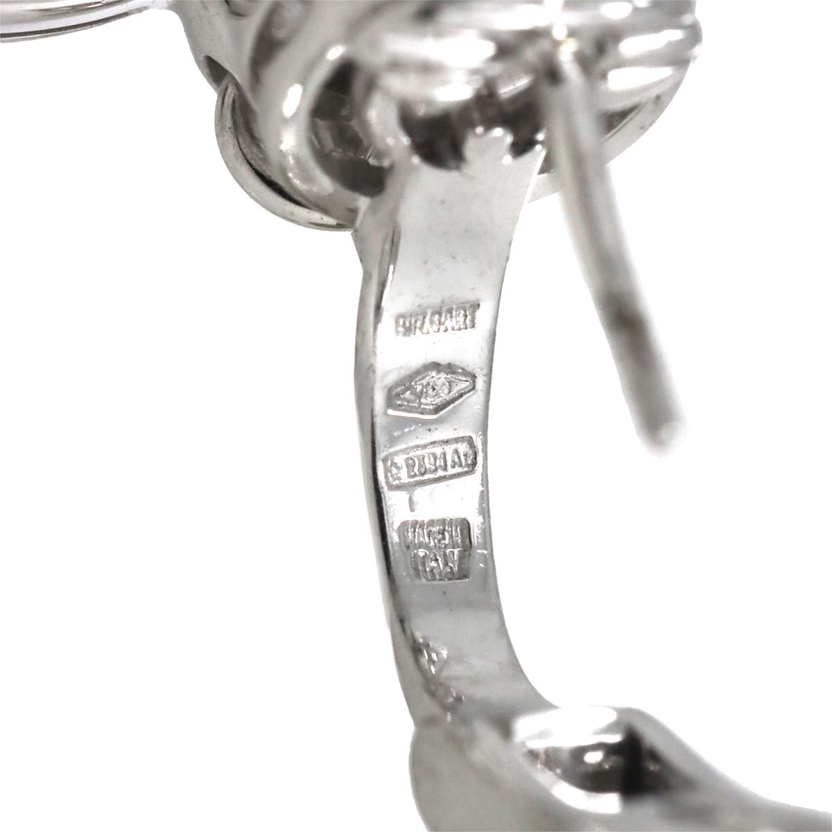 Astrale Cerchi Ceramic Earrings Pierced 18K WG 750