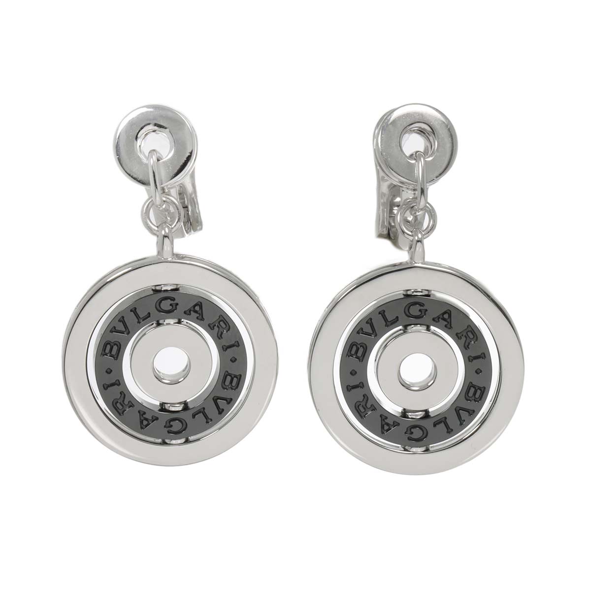 Astrale Cerchi Ceramic Earrings Pierced 18K WG 750