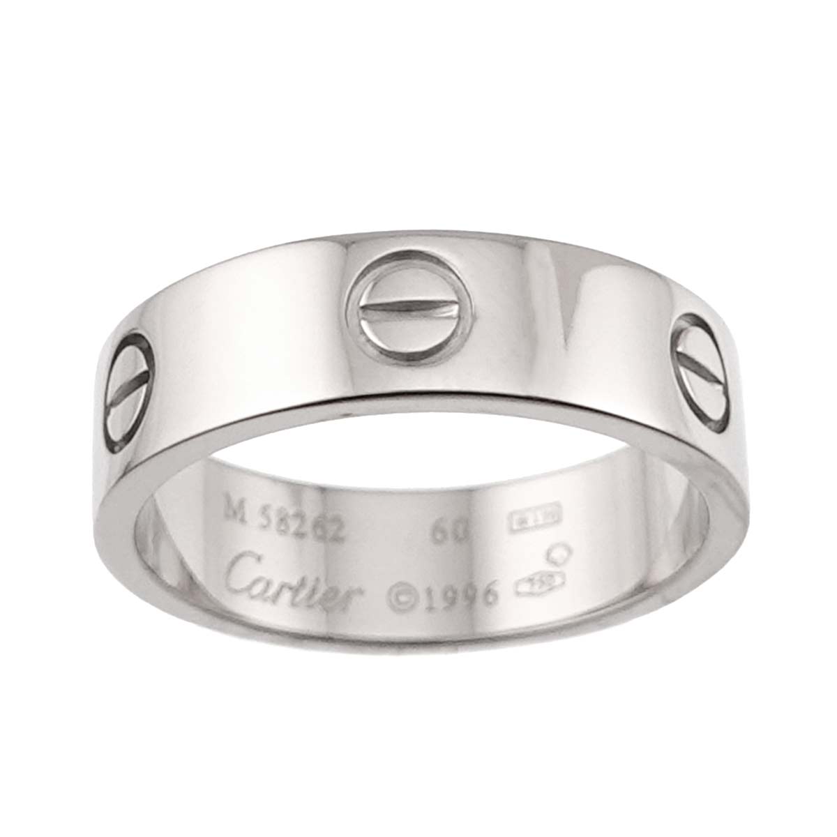 Love Ring 18K White Gold 750 size60 8.75(US)