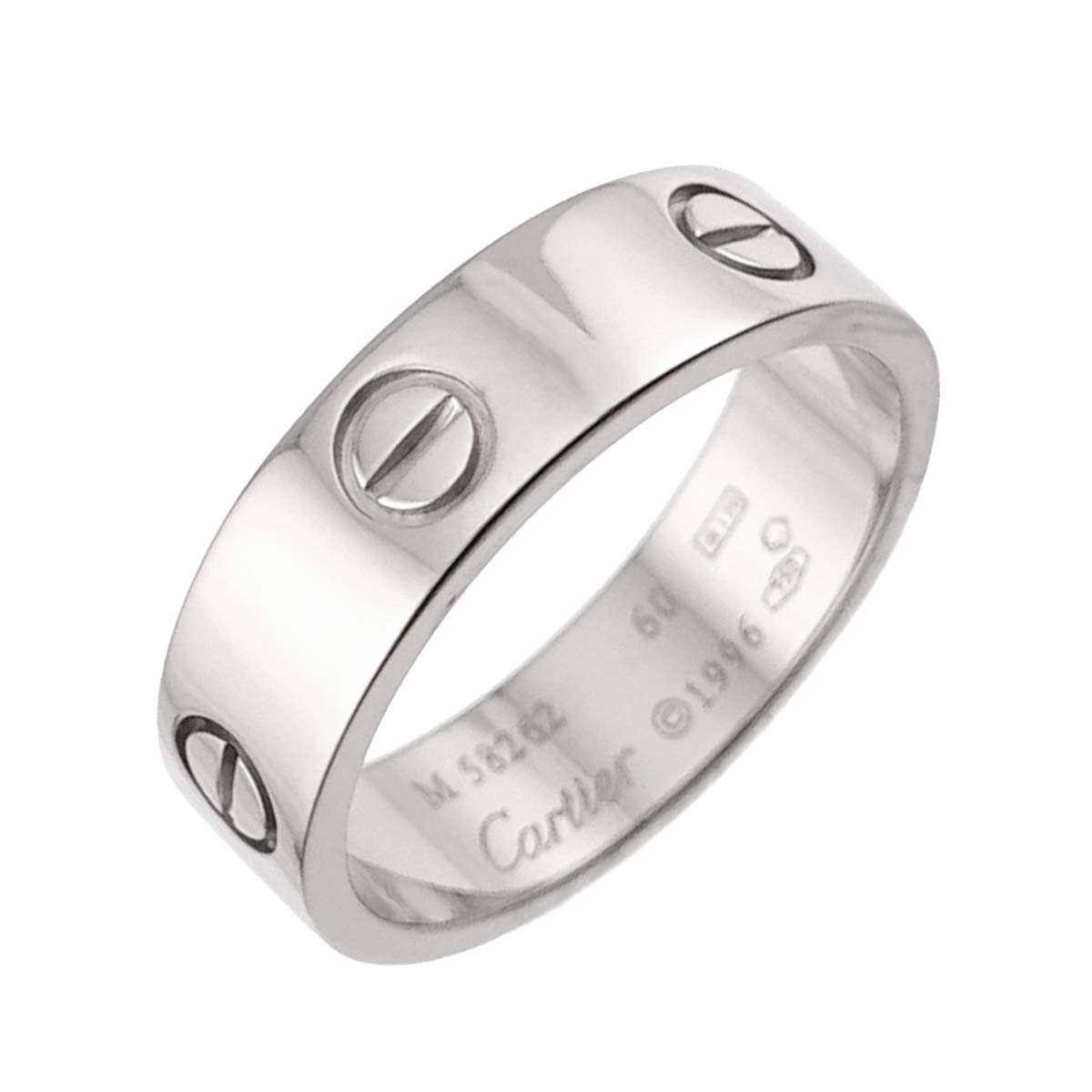 Love Ring 18K White Gold 750 size60 8.75(US)