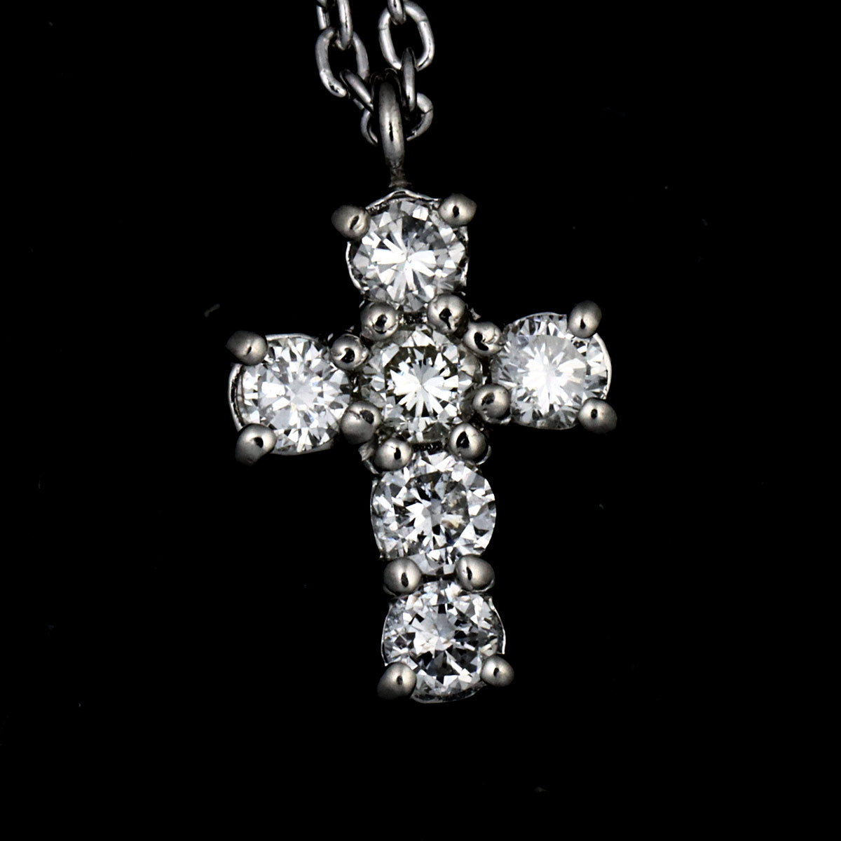 Cross Diamond 0.18ct Necklace Platinum