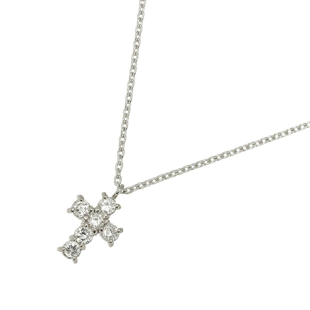 Cross Diamond 0.18ct Necklace Platinum