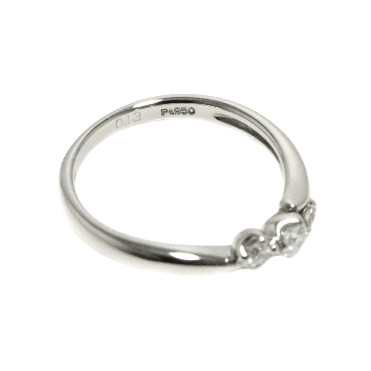 Diamond 0.13ct Ring Pt Platinum size3.75(US)