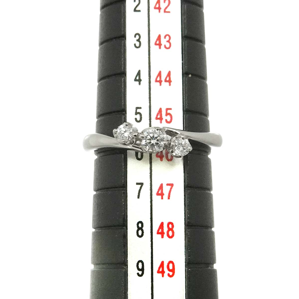 Diamond 0.13ct Ring Pt Platinum size3.75(US)