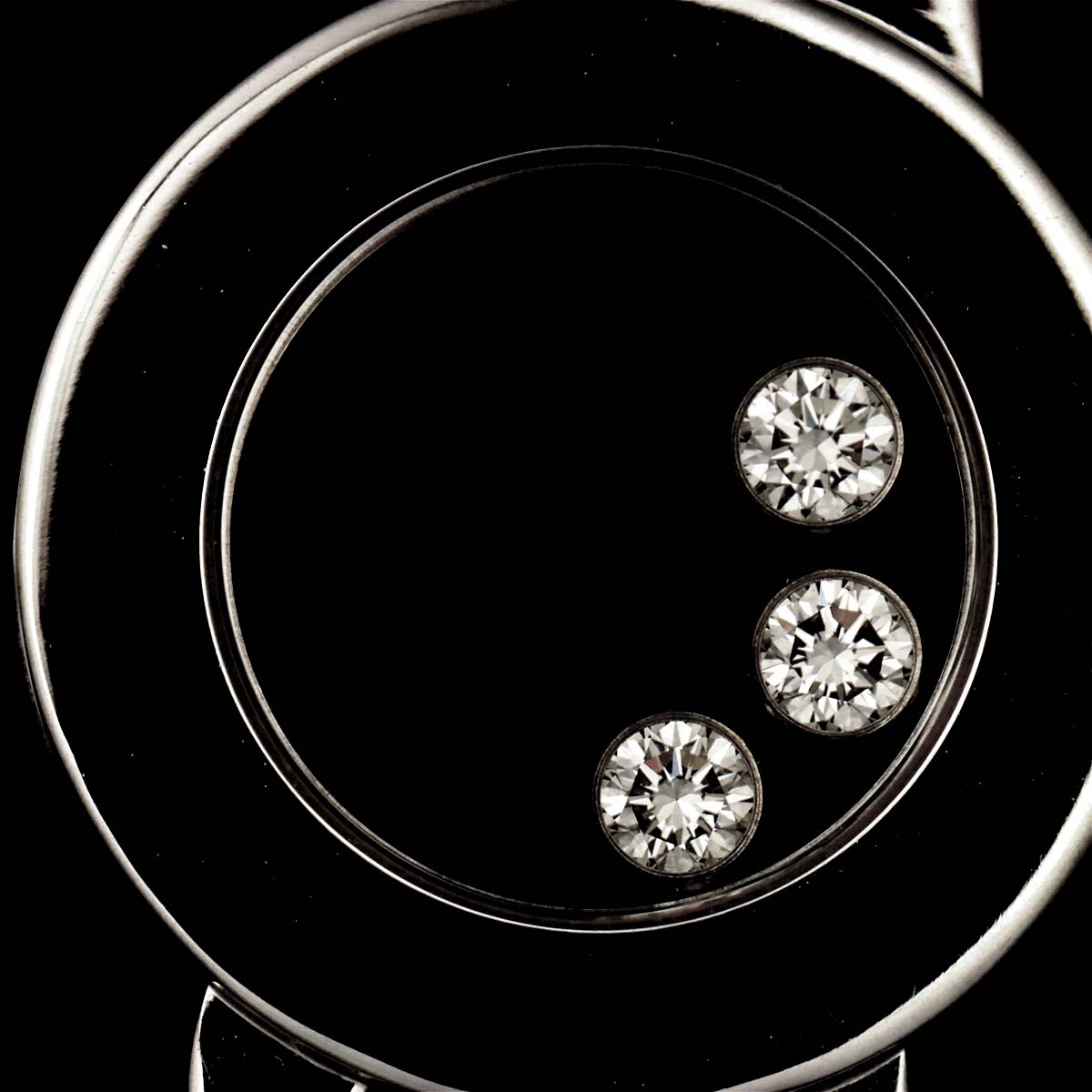 Happy Diamond Bubble Necklace 18K WG 750