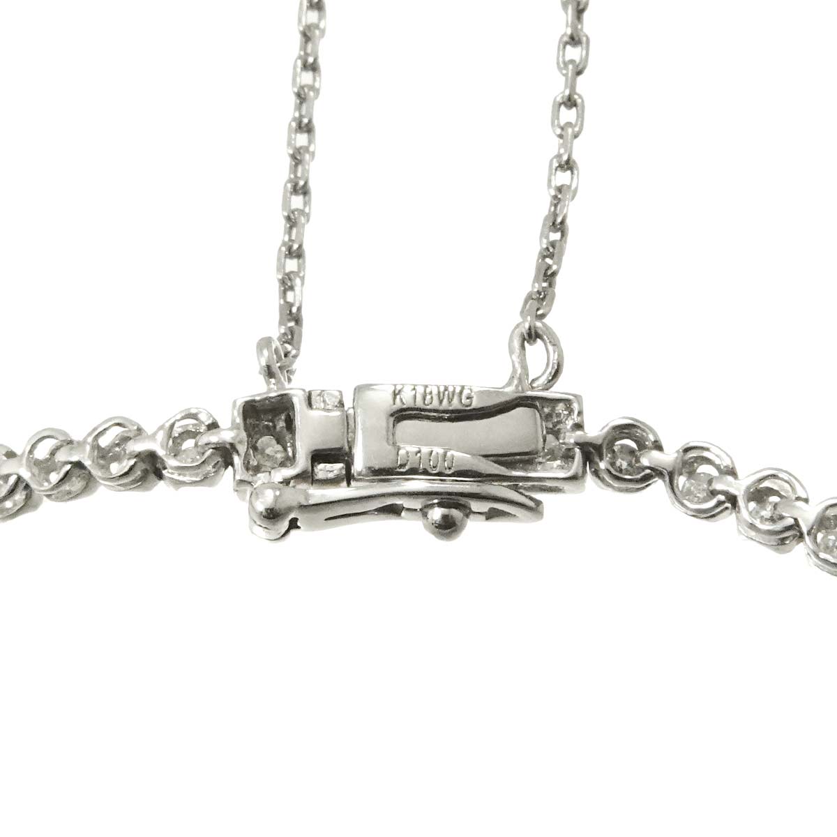 Diamond 1.00ct Bracelet 18K K18 WG White Gold 750