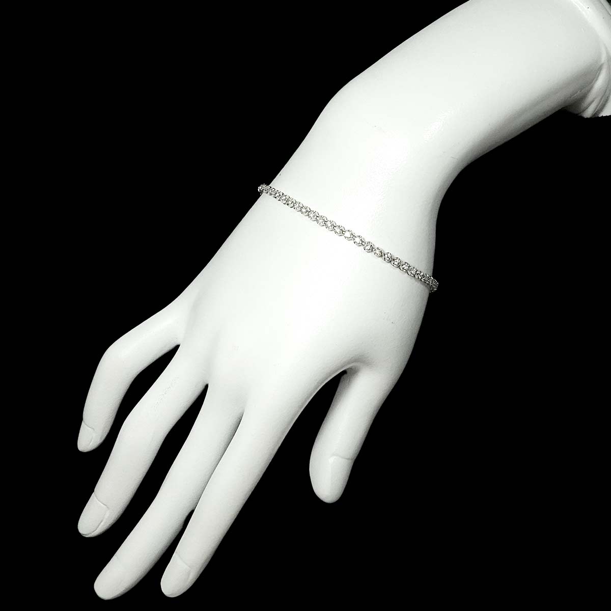 Diamond 1.00ct Bracelet 18K K18 WG White Gold 750