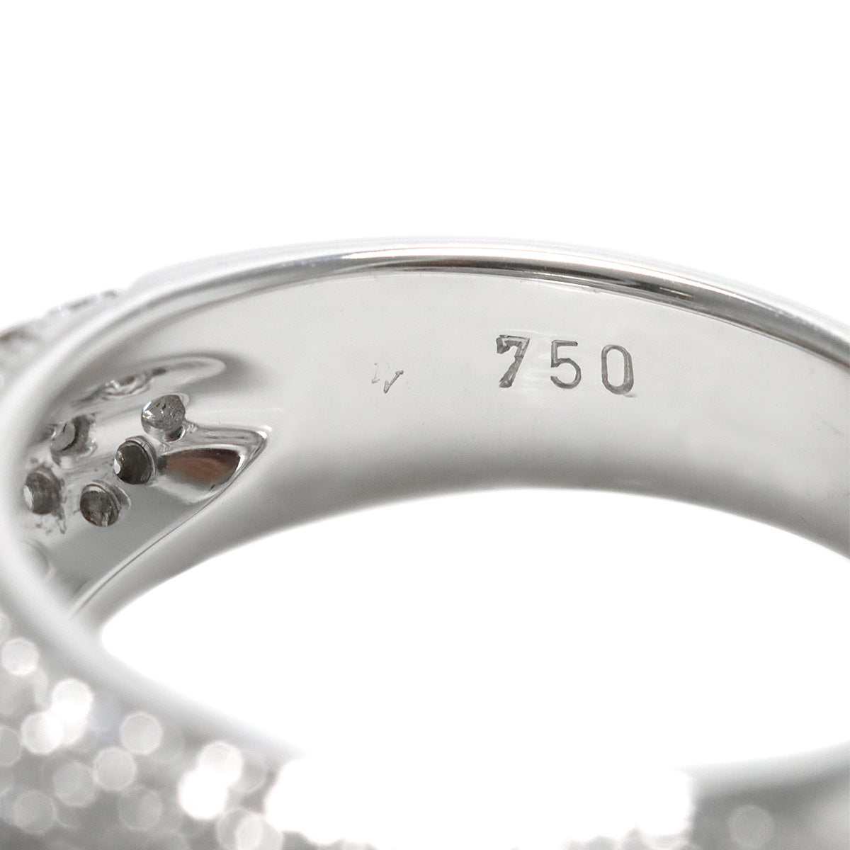 Ponte Vecchio Diamond 1.31ct Ring 18K WG 750 Size4(US)