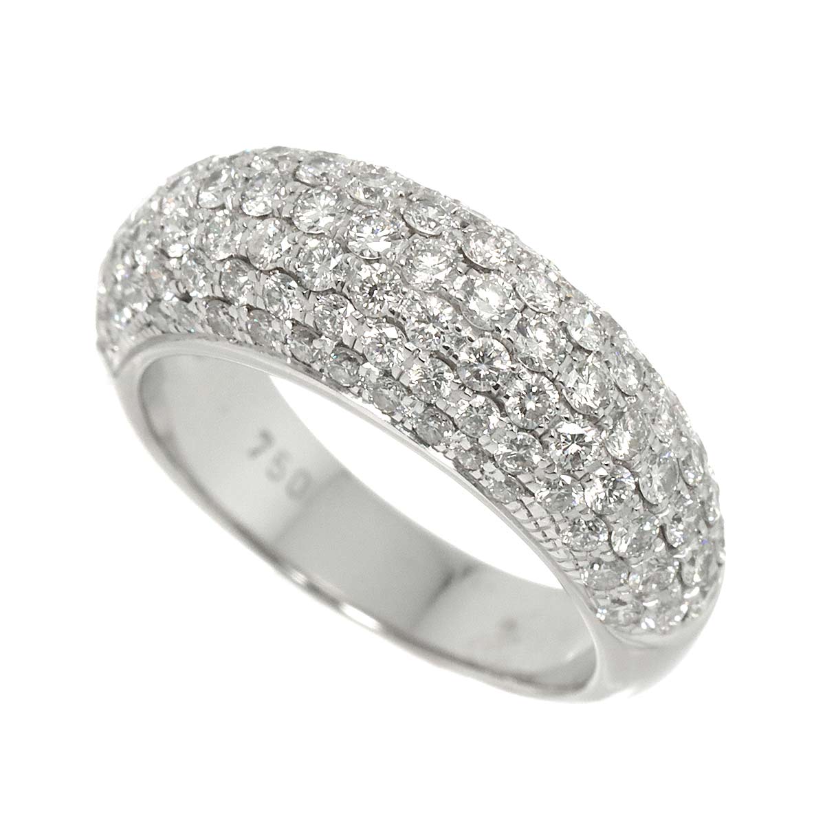 Ponte Vecchio Diamond 1.31ct Ring 18K WG 750 Size4(US)