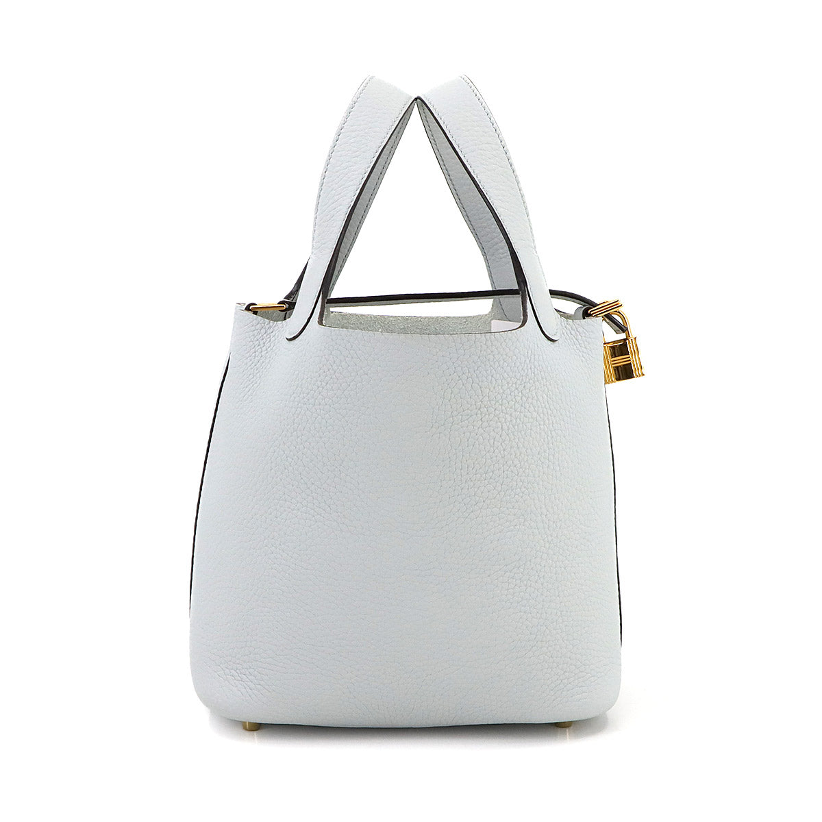 Picotin Lock PM Hand Bag Taurillon Clemence Blue pale