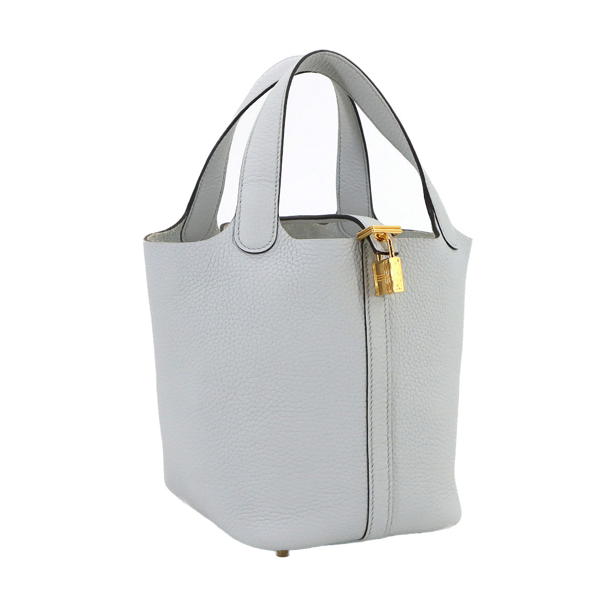 Picotin Lock PM Hand Bag Taurillon Clemence Blue pale