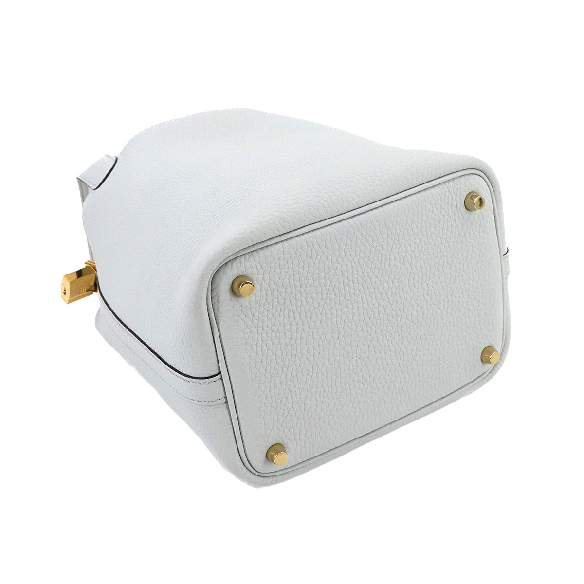 Picotin Lock PM Hand Bag Taurillon Clemence Blue pale