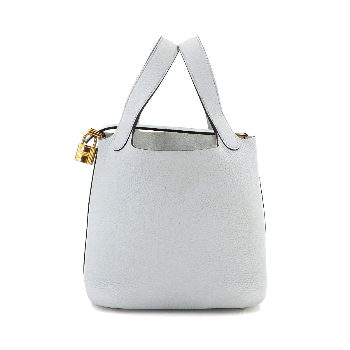Picotin Lock PM Hand Bag Taurillon Clemence Blue pale