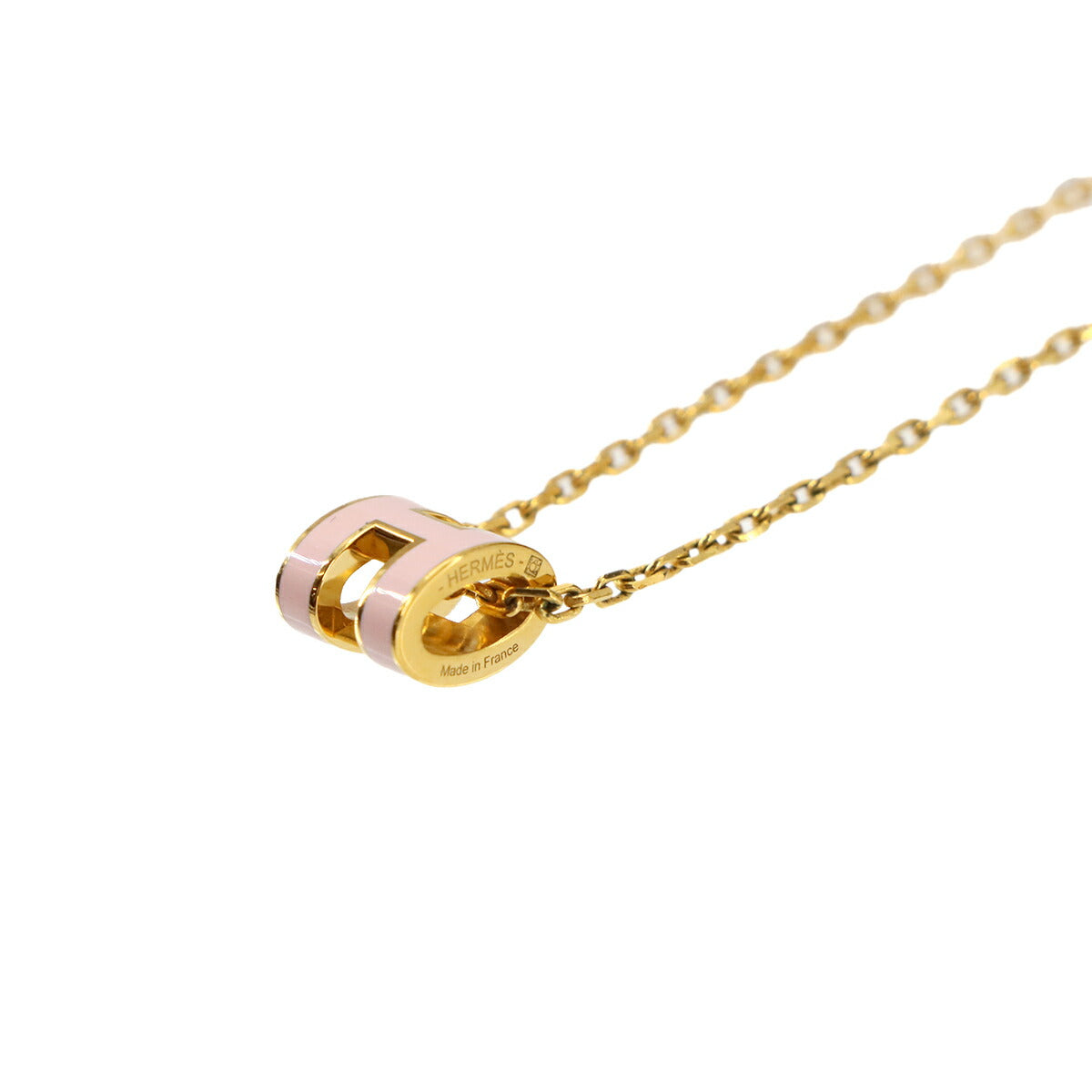 Mini Pop H Chain Necklace Rose dragee Gold Accessory