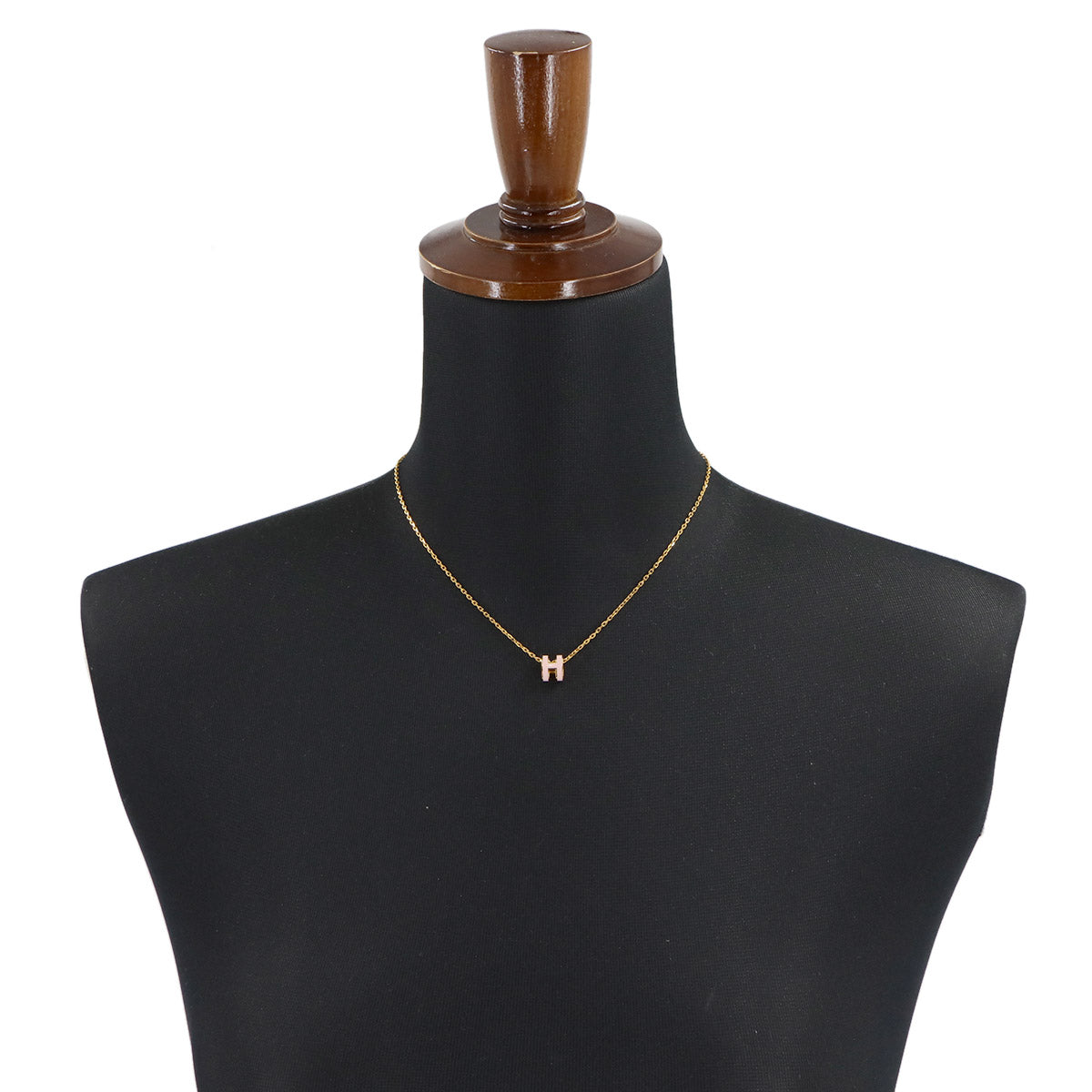 Mini Pop H Chain Necklace Rose dragee Gold Accessory