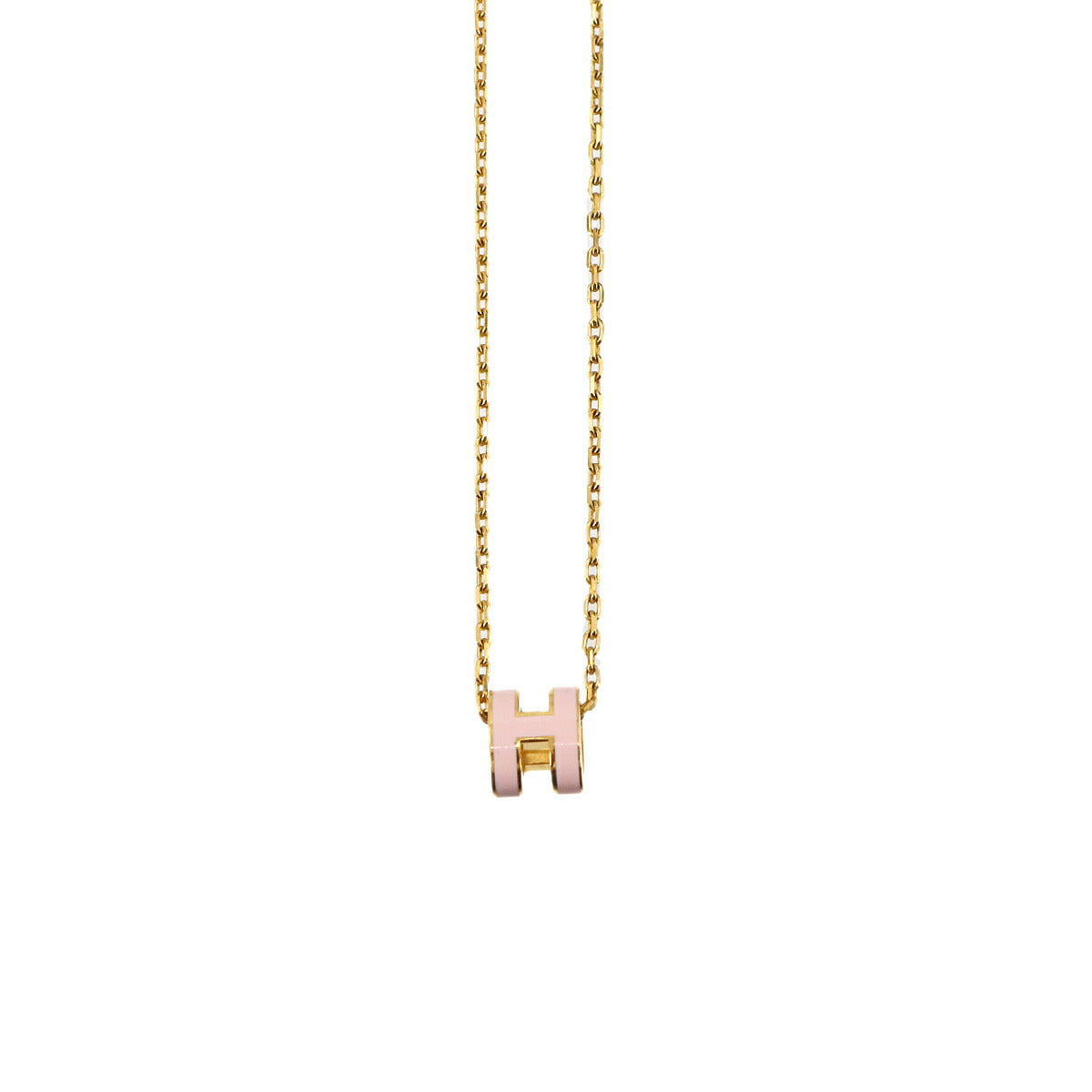 Mini Pop H Chain Necklace Rose dragee Gold Accessory
