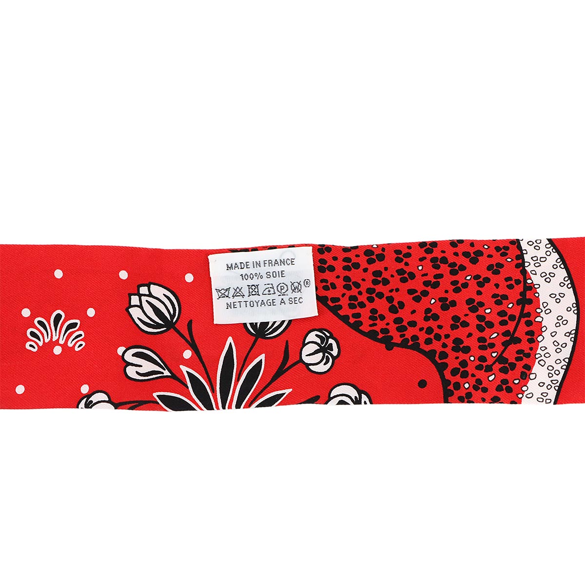 Twilly Scarf Les Leopards Bandana Silk 100% Red