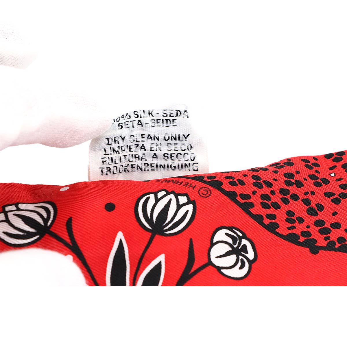 Twilly Scarf Les Leopards Bandana Silk 100% Red