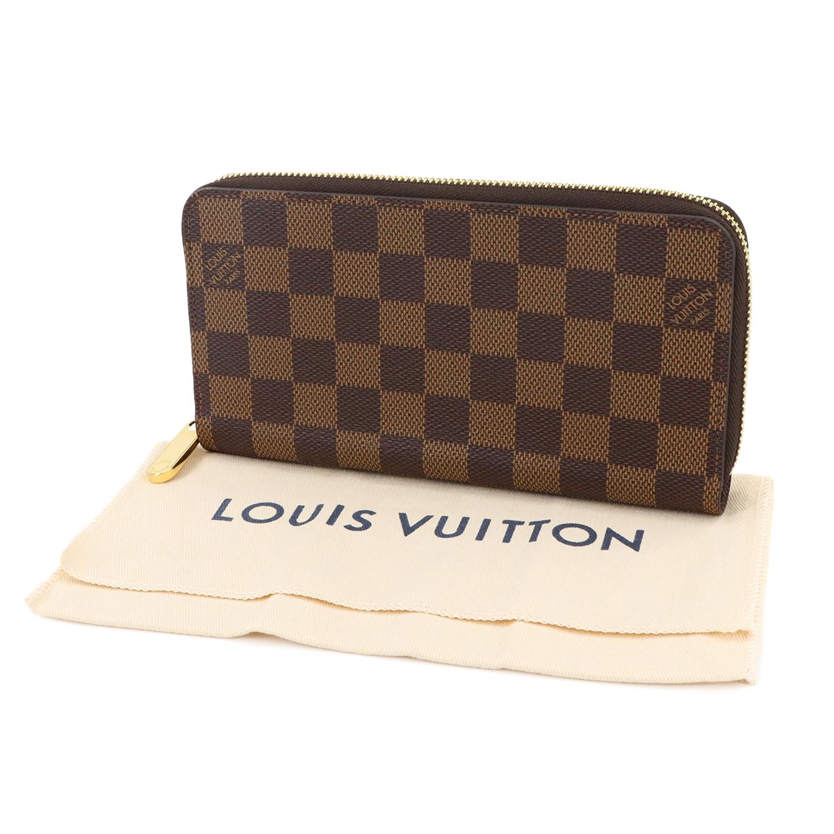 Damier Zippy Wallet Ebene Brown N41661 Purse