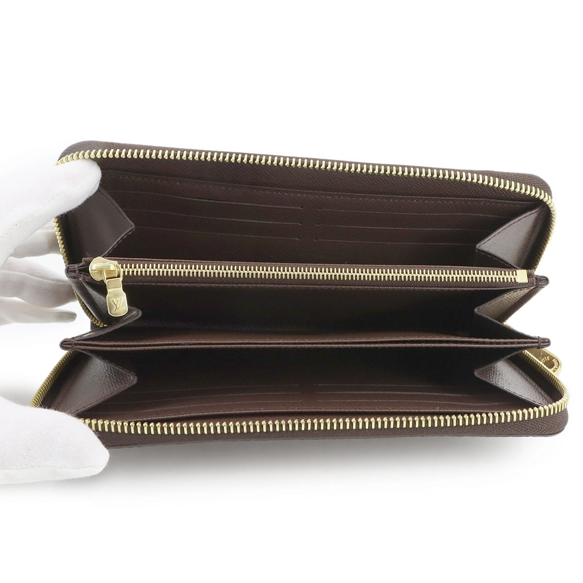 Damier Zippy Wallet Ebene Brown N41661 Purse