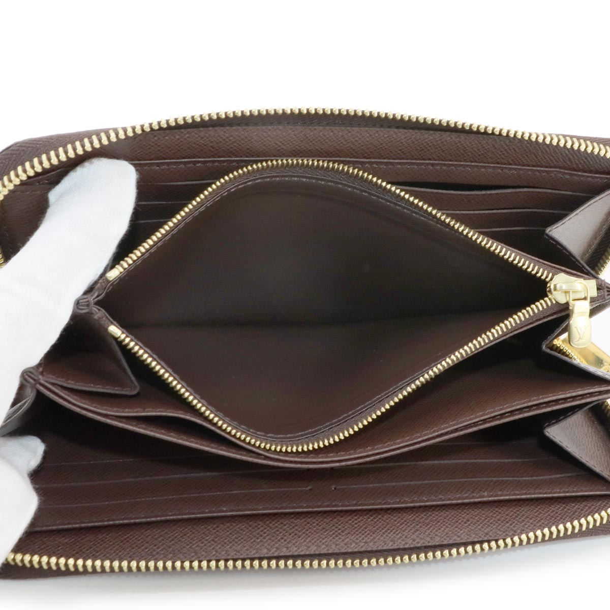 Damier Zippy Wallet Ebene Brown N41661 Purse