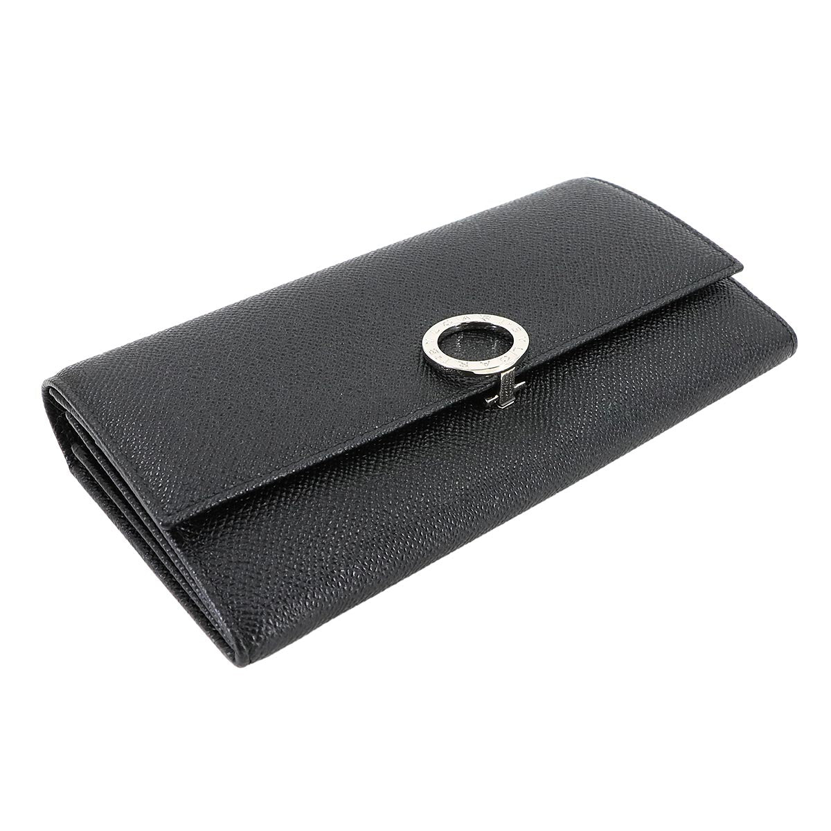BVLGARIBVLGARI Long Wallet Leather Black 30414 Purse