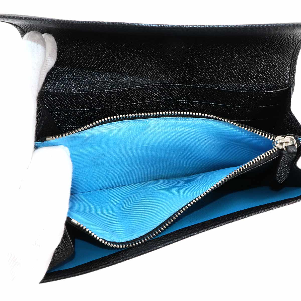 BVLGARIBVLGARI Long Wallet Leather Black 30414 Purse