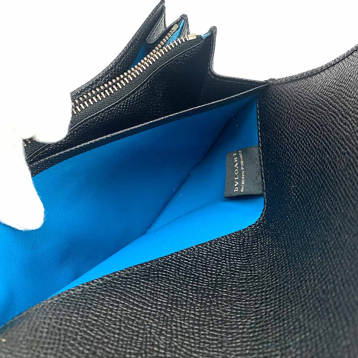 BVLGARIBVLGARI Long Wallet Leather Black 30414 Purse