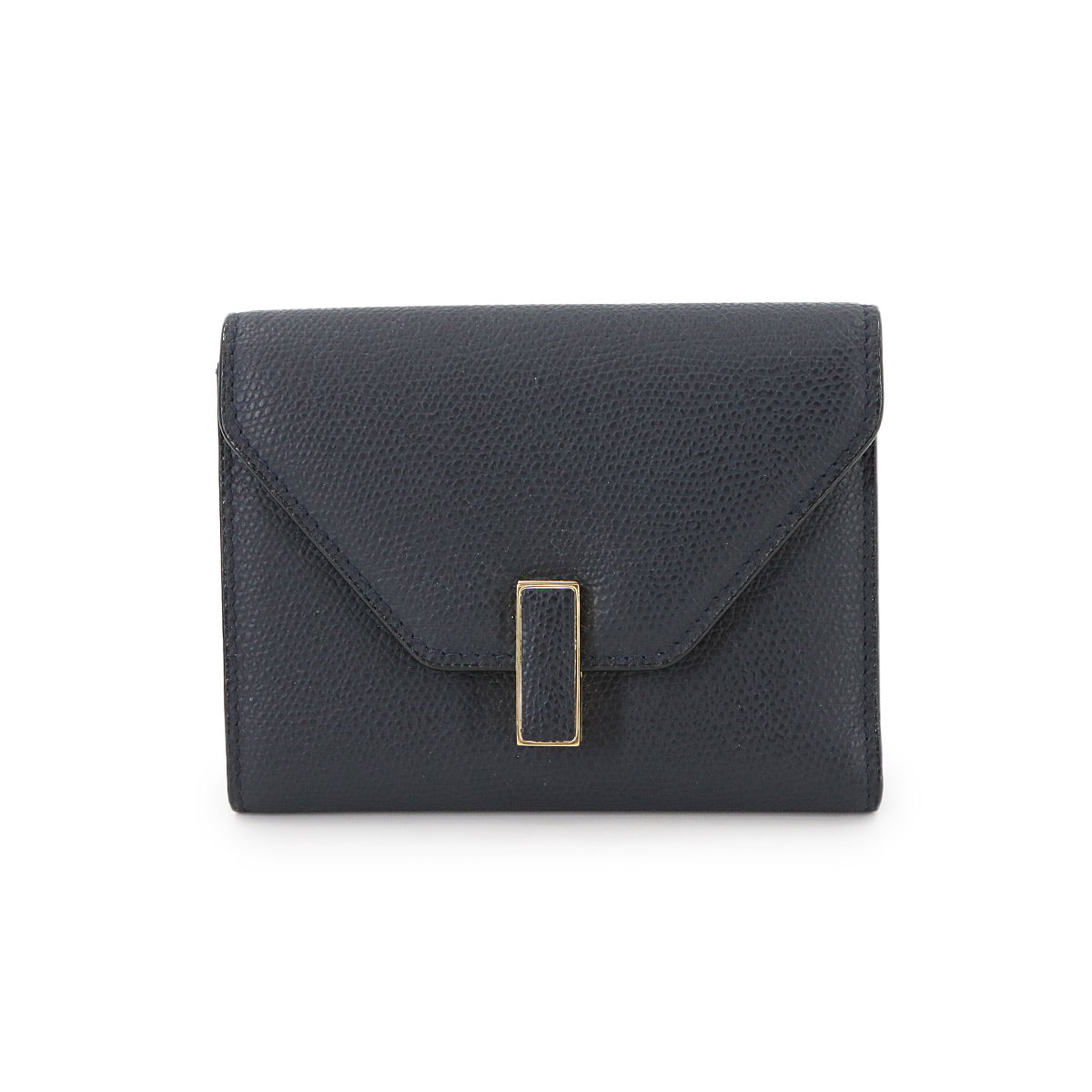 Iside Compact Wallet Purse Leather Night Blue