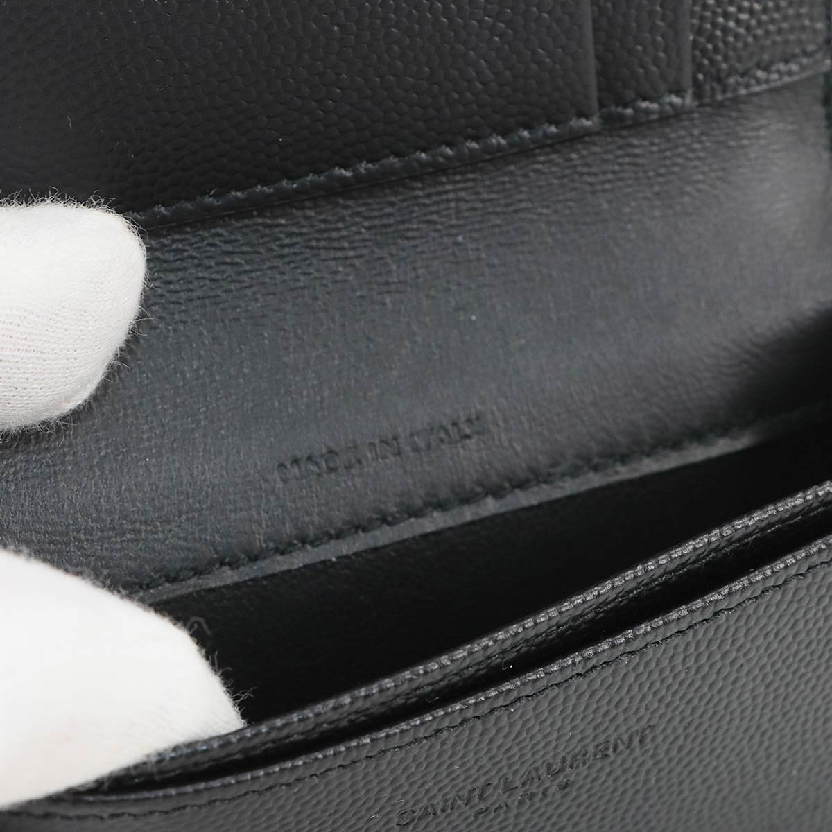 Business Card Holder Case Leather Black 469338