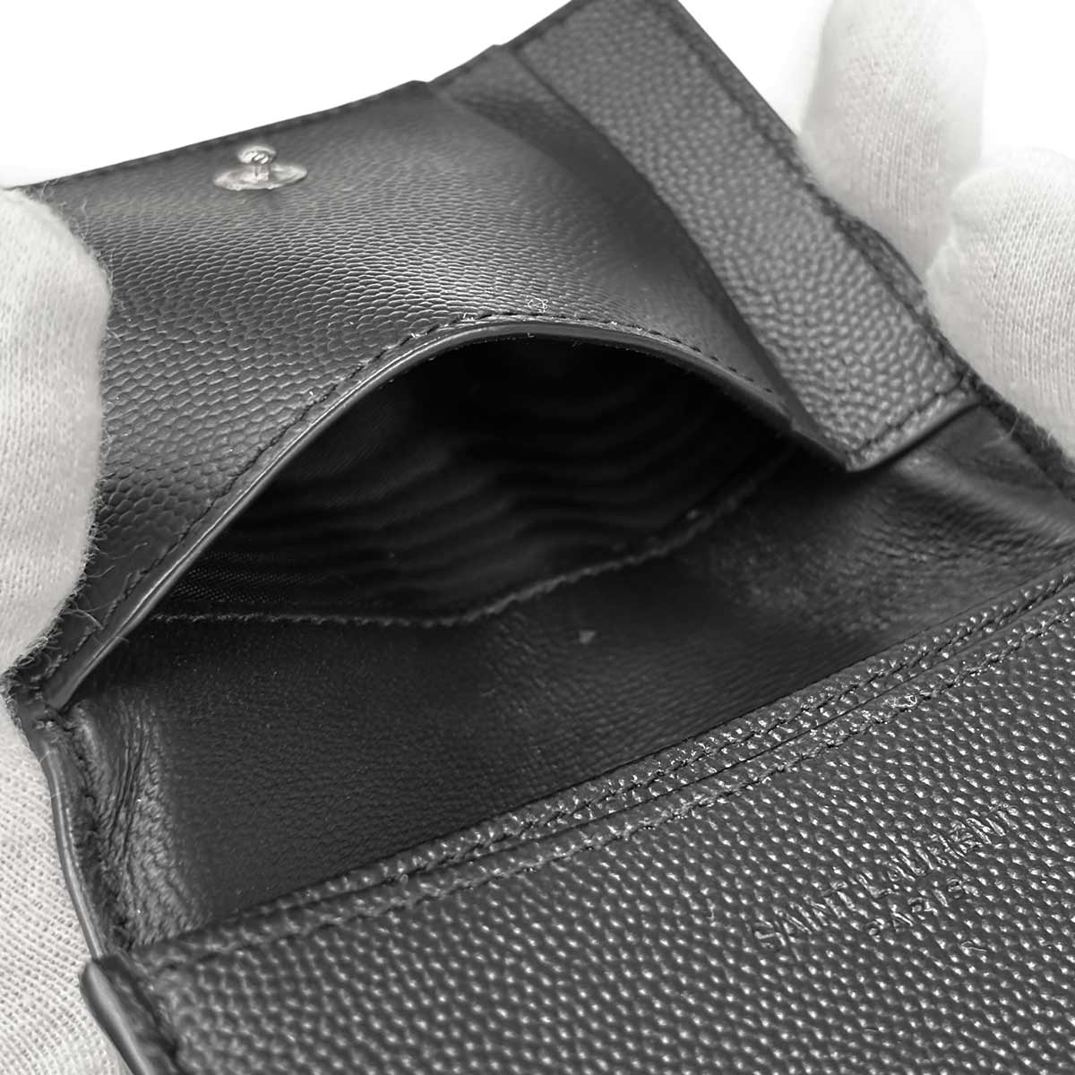 Business Card Holder Case Leather Black 469338