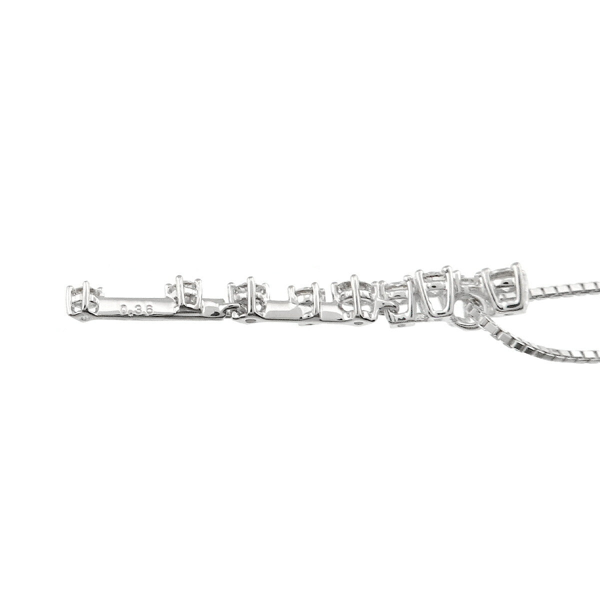 Diamond 0.36ct Necklace 18K WG White Gold 750