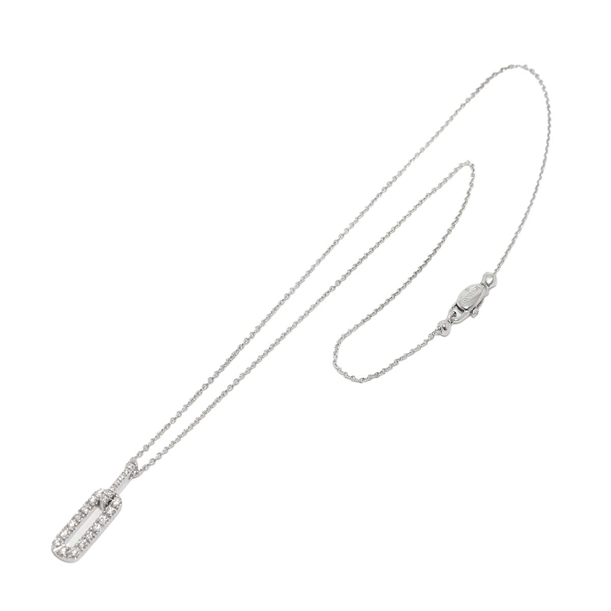 Diamond Necklace 18K White Gold 750