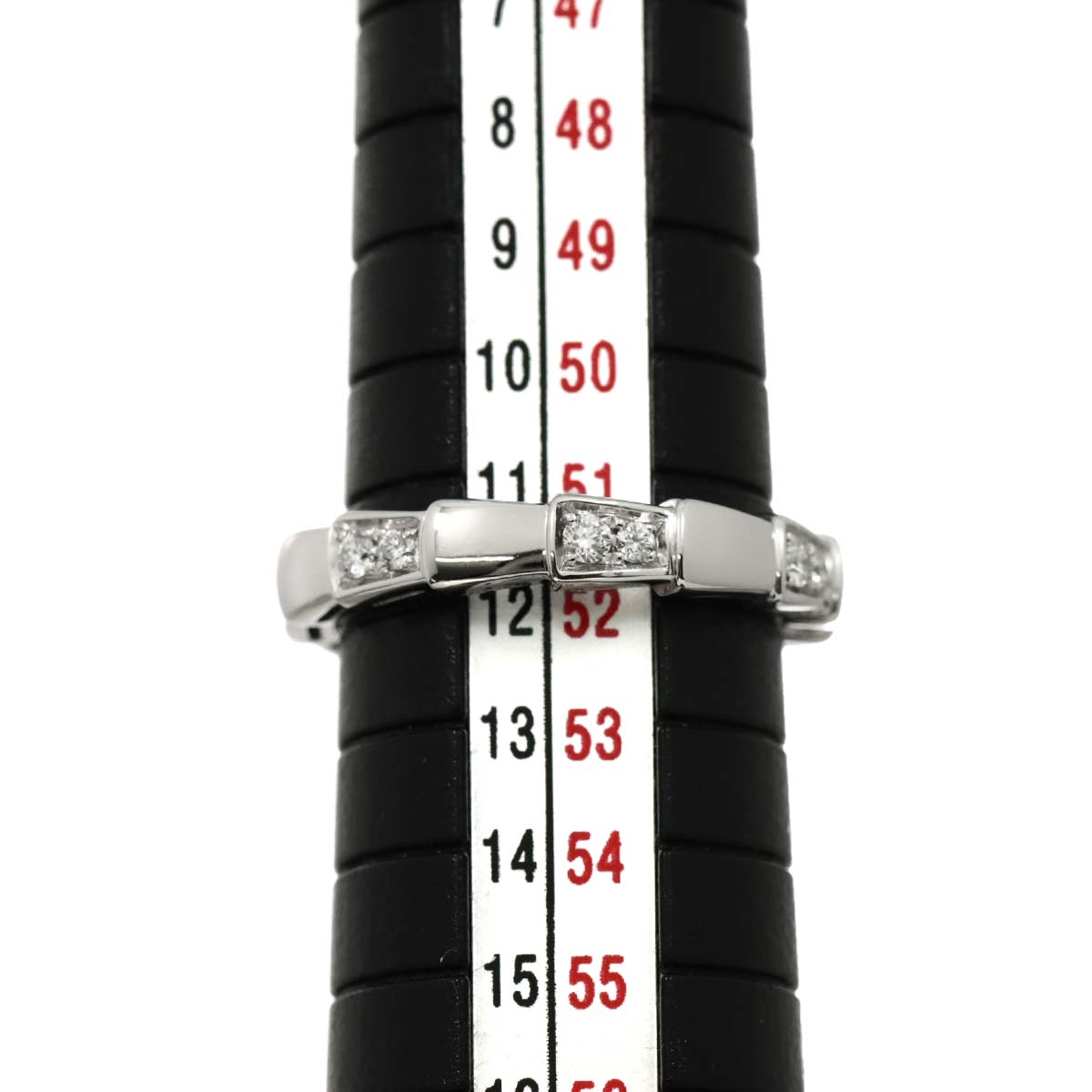 Serpenti Viper Diamond Ring 18K White Gold 750 size52 6(US)