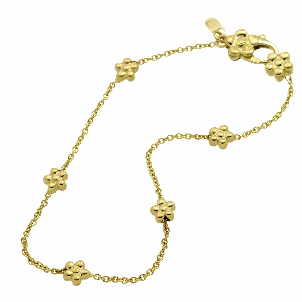 Flower Motif Bracelet 18K YG 750