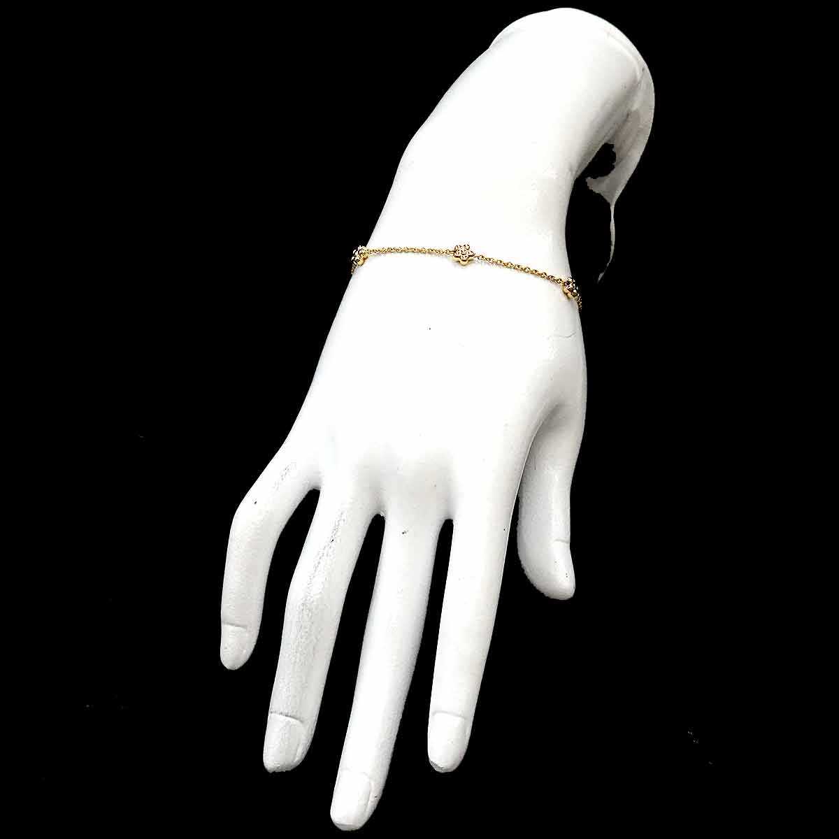 Flower Motif Bracelet 18K YG 750