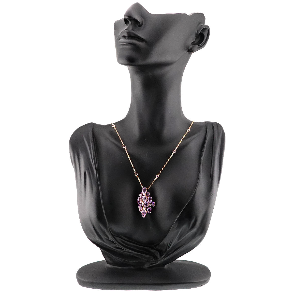 Amethyst Diamond Necklace 18K PG 750 90295156