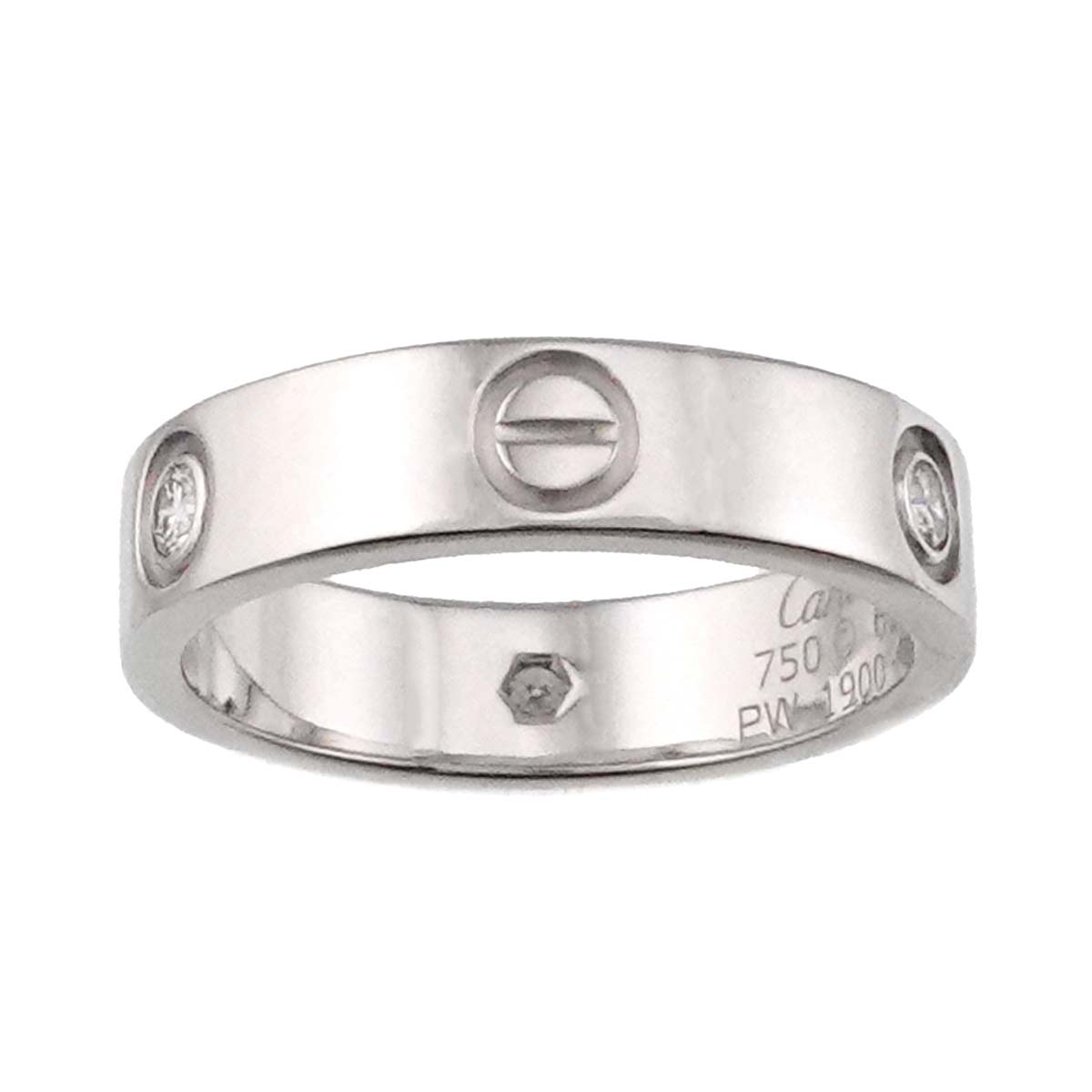 Love Ring Diamond 3P 18K White Gold 750 size61 9-9.5(US)