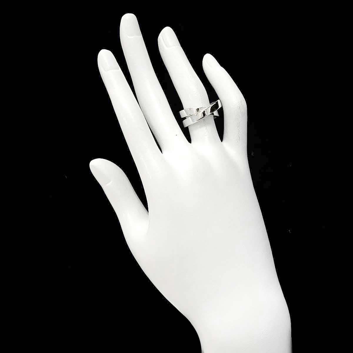 Paris Ring 18K White Gold 750 size54 6.75(US)