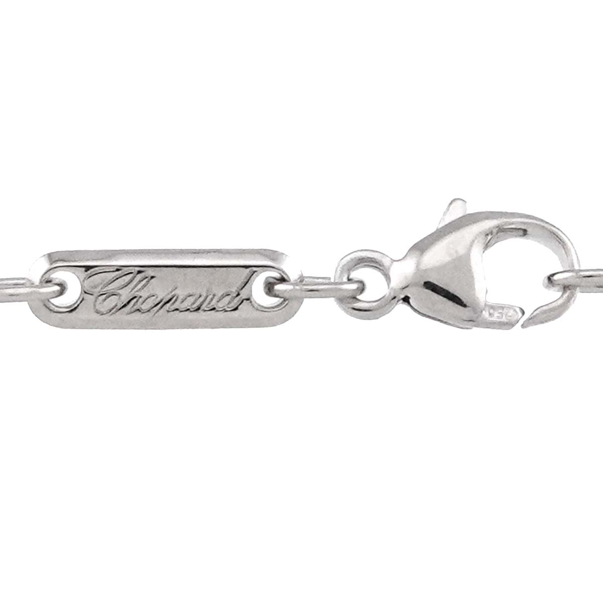 Happy Diamond Heart Necklace 18K White Gold 750