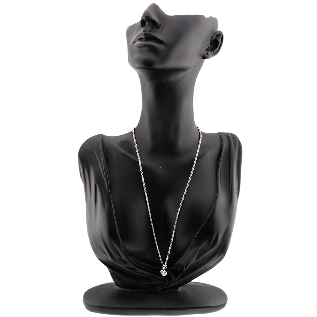 Happy Diamond Heart Necklace 18K White Gold 750