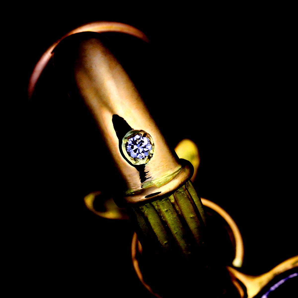 Amethyst Diamond Earrings Clip on 18K YG Pt