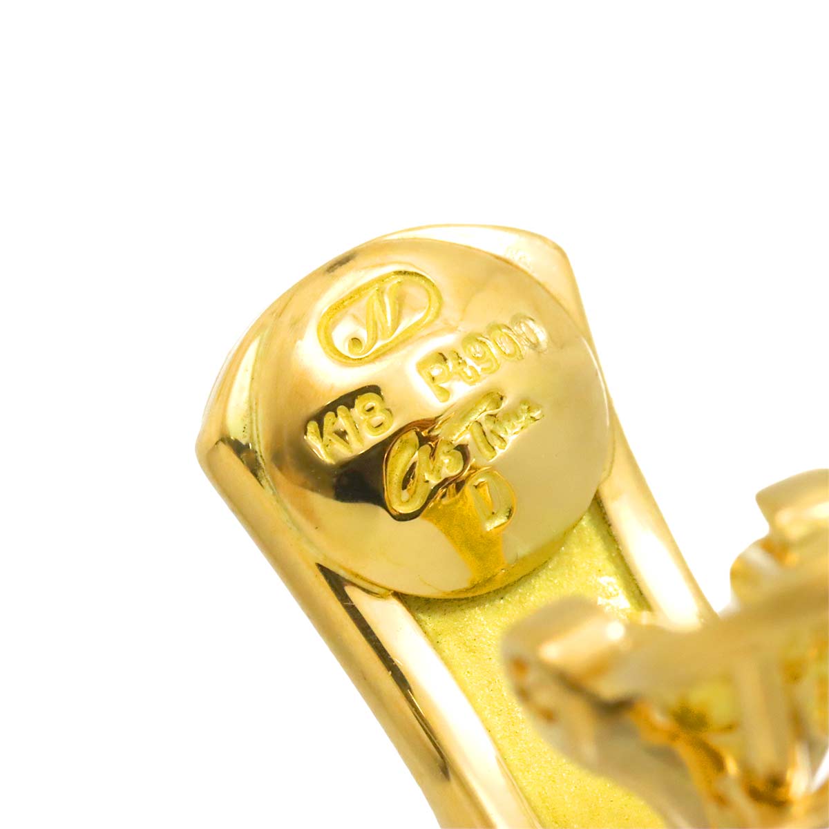 MotherofPearl Diamond 0.09ct/0.08ct Earrings 18K YG Pt