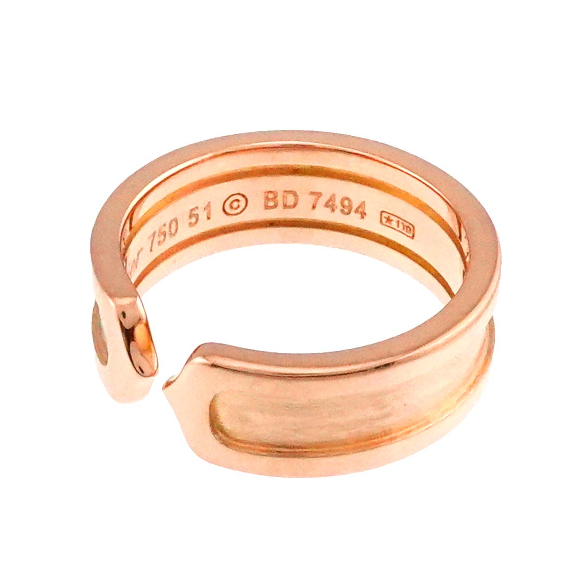 C2 Ring 18K PG 750 size51 5.5-5.75(US)