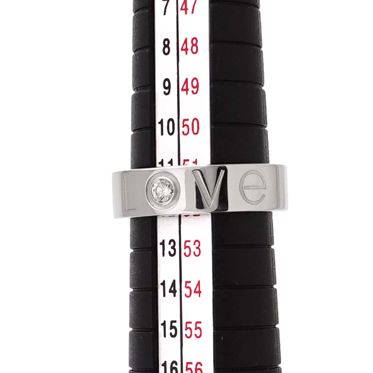 Love Diamond 1P Ring 18K White Gold 750 size52 5.75-6(US)