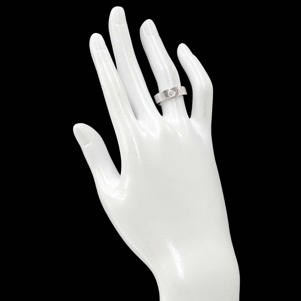 Love Diamond 1P Ring 18K White Gold 750 size52 5.75-6(US)